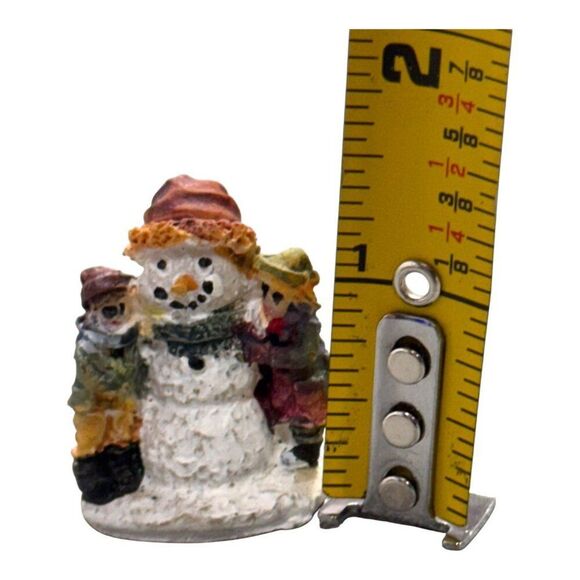 Lot Peddler Tree Snowman VTG Hand-Painted Resin Christmas Village Figurine Set - Picture 5 of 9